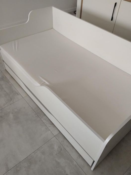 Łóżko dziecięce 160x80cm szuflada materac białe
