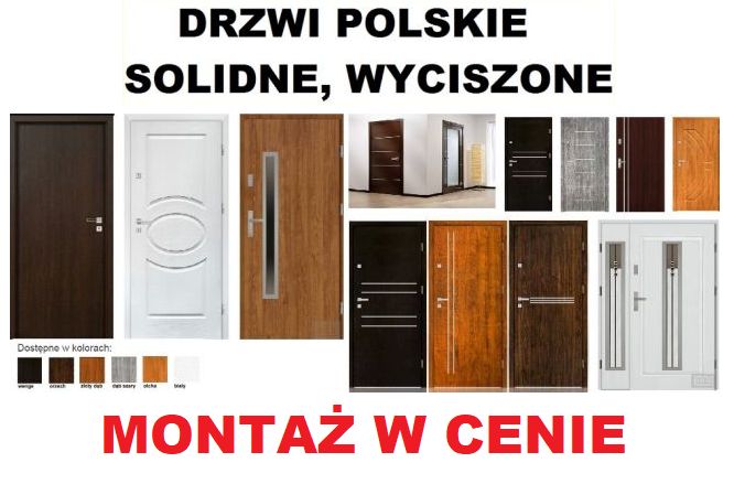 Zewnętrzne-wejściowe drzwi do mieszkania z MONTAŻEM,-wewnątrzklatkowe