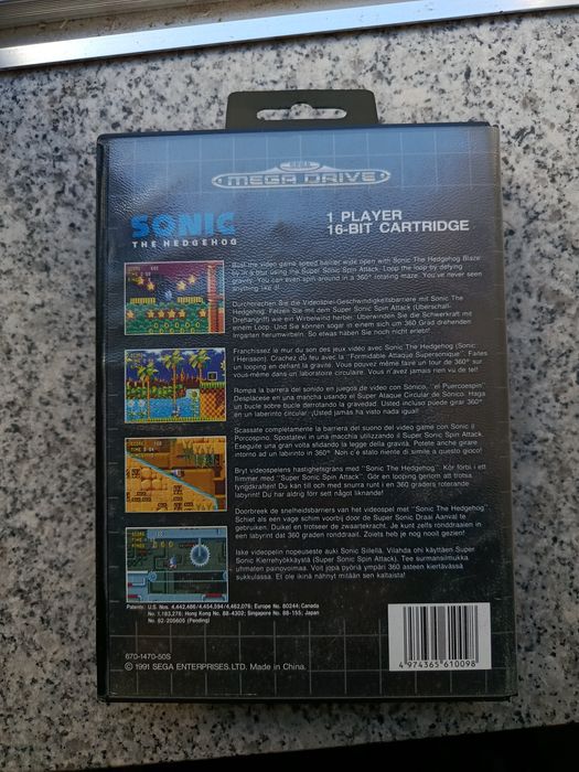 Sonic The Hedgehog Sega Mega Drive