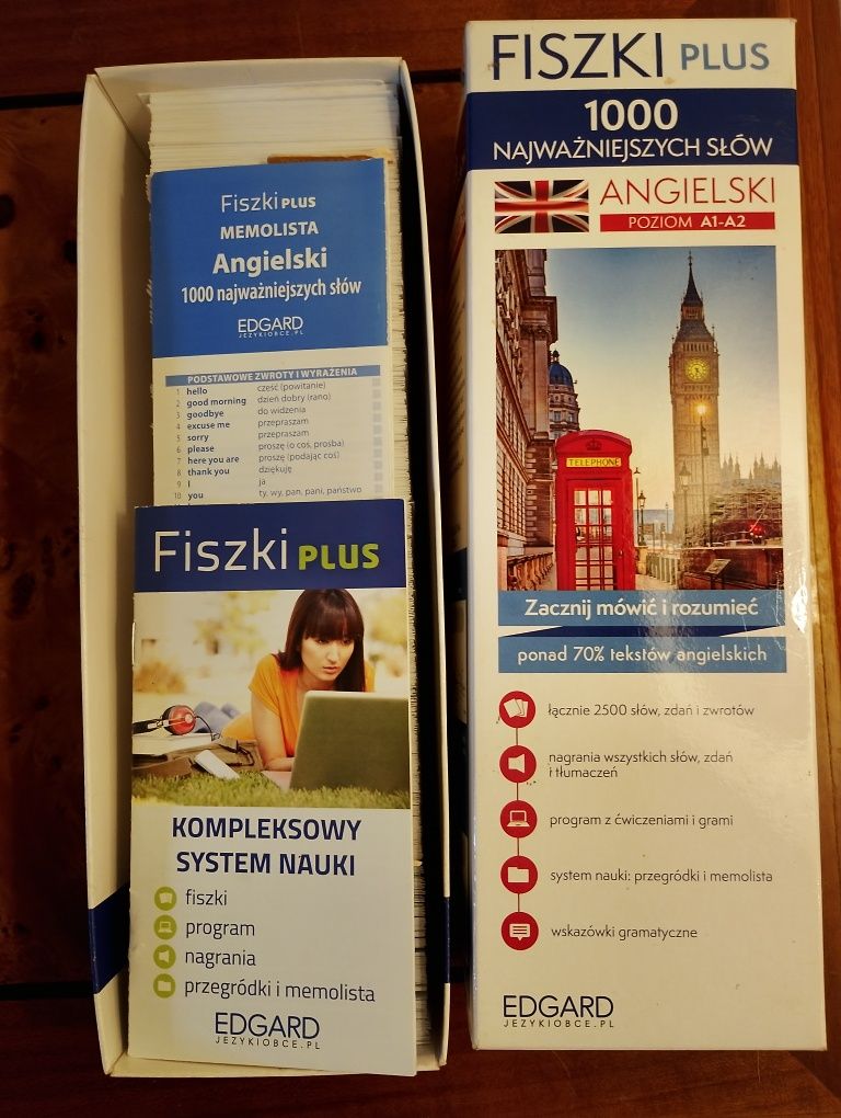 Fiszki Plus Angielski 1000 najważniejszych słów