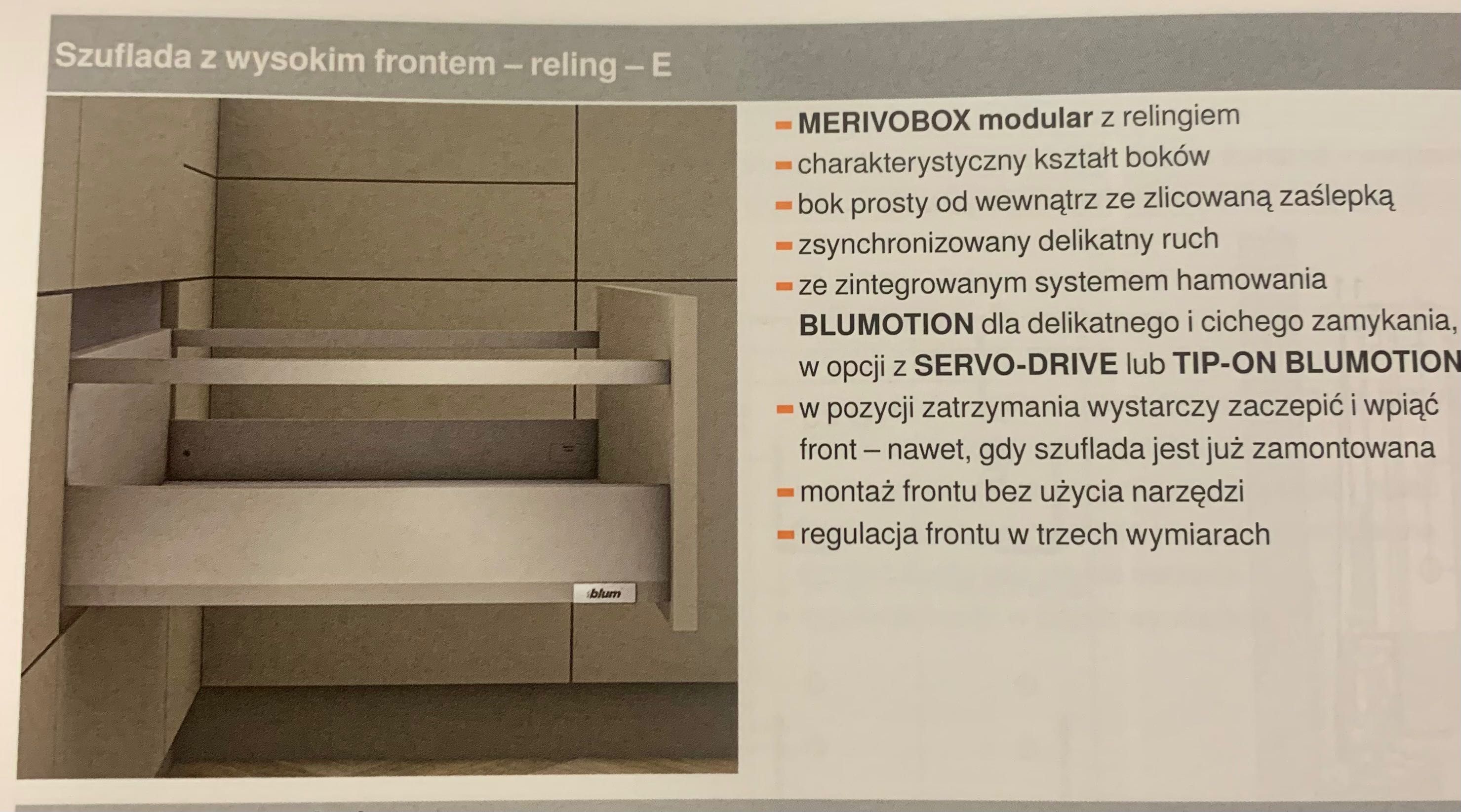 BLUM Szuflada MERIVOBOX 350 mm,antracyt-2 kompleta
