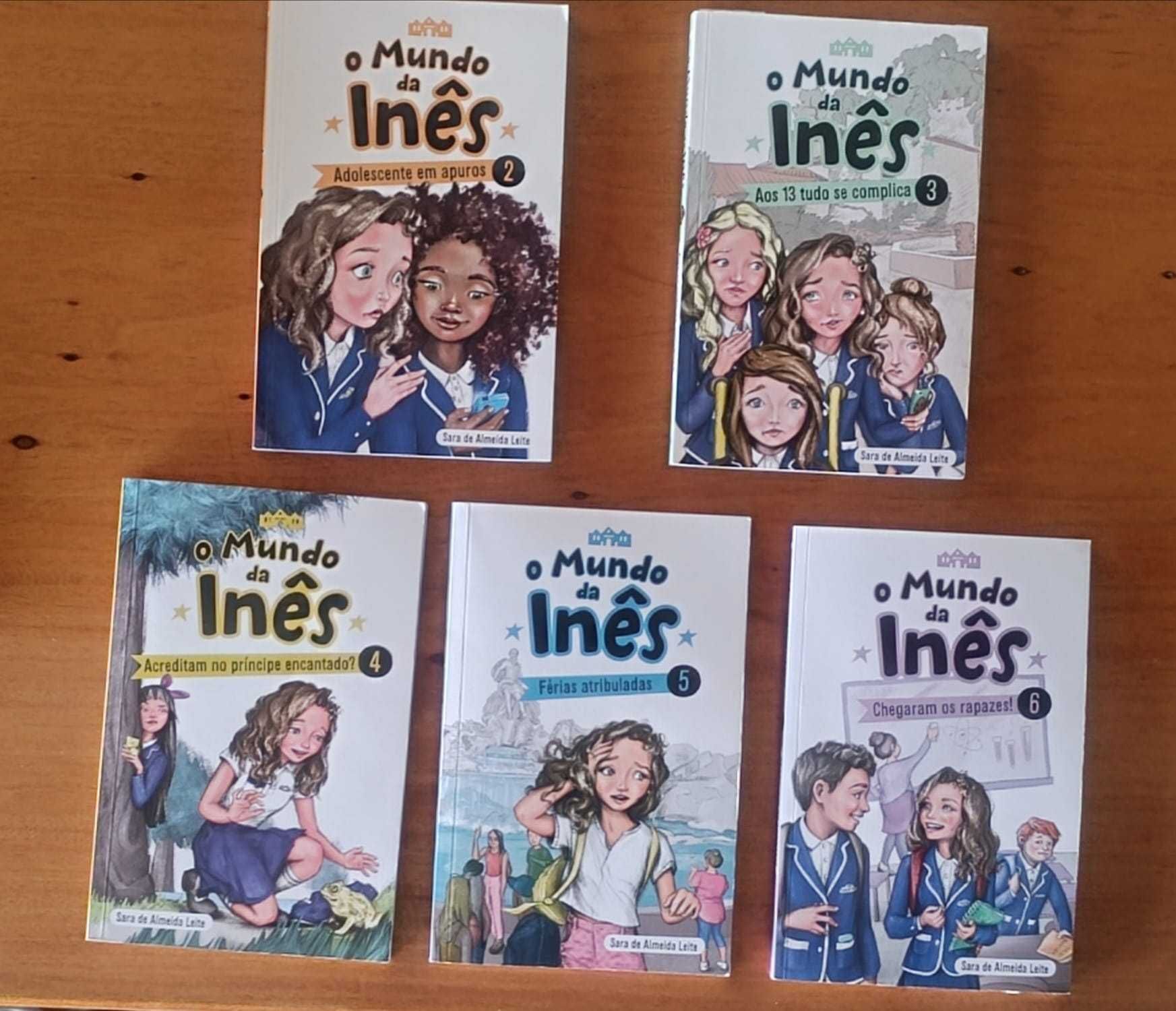 Livros da coleção O Mundo da Inês.