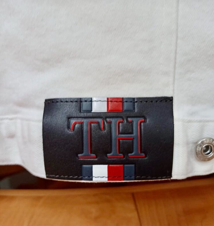 Kurtka jeansowa biała dżins męska oversize TH Tommy Hilfiger M