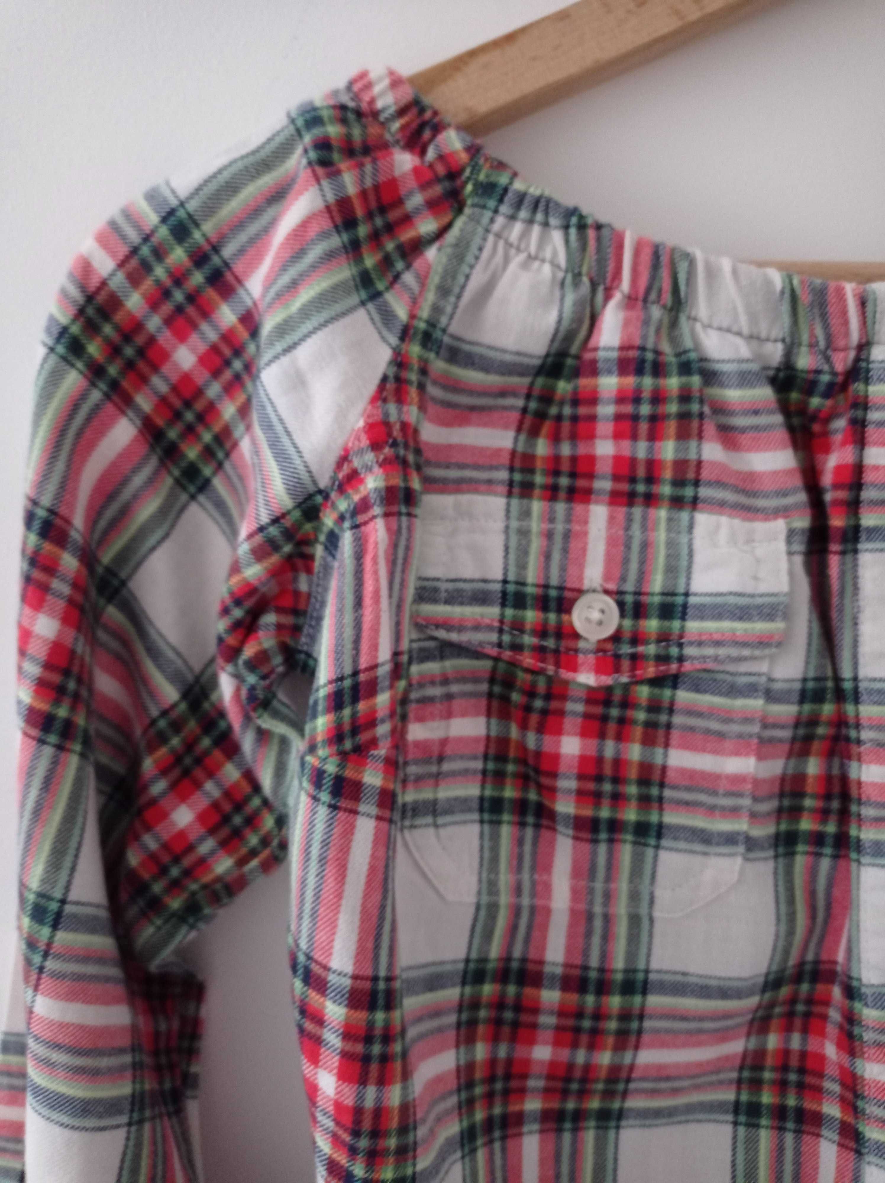 Crop top Krótka bluzka w czerwoną kratkę, bawełna