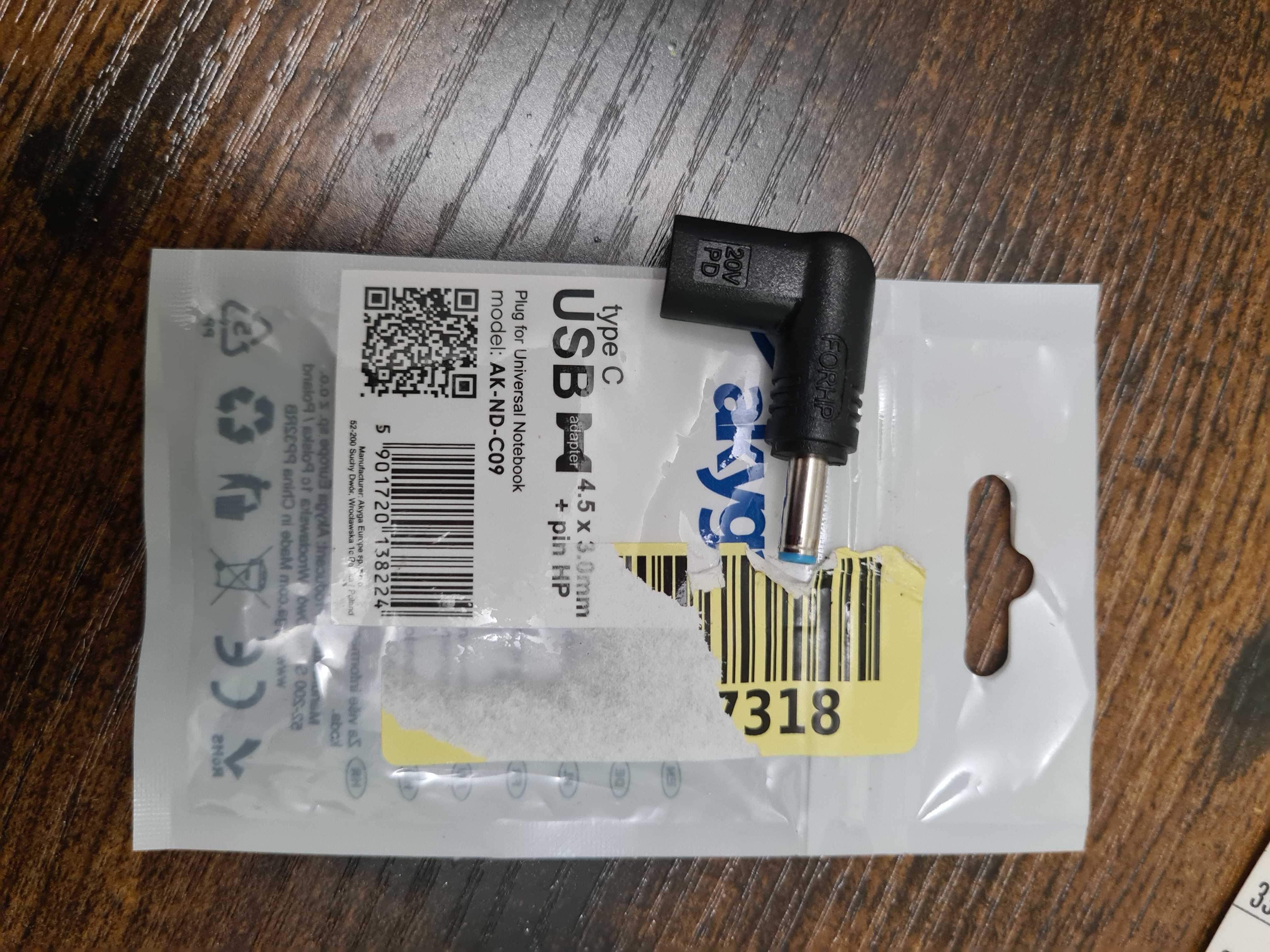 adapter do laptopa notebooka USB C akyga