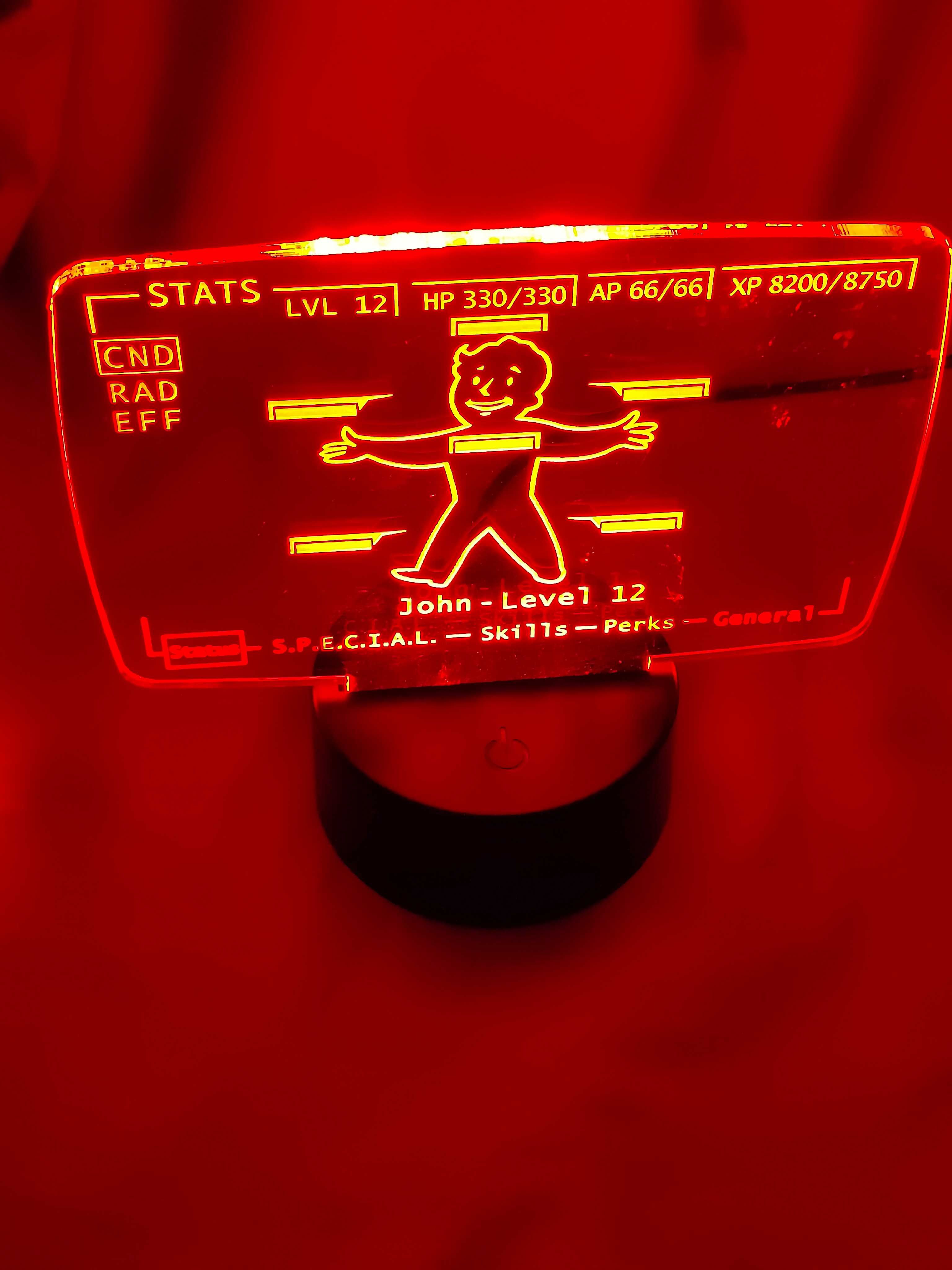 Lampka Pipboy Fallout RGB