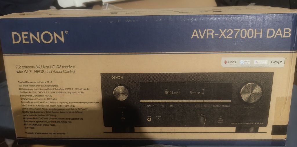 Denon AVR-X2700H DAB – wersja z cyfrowym radiem DAB+ | Stan bdb
