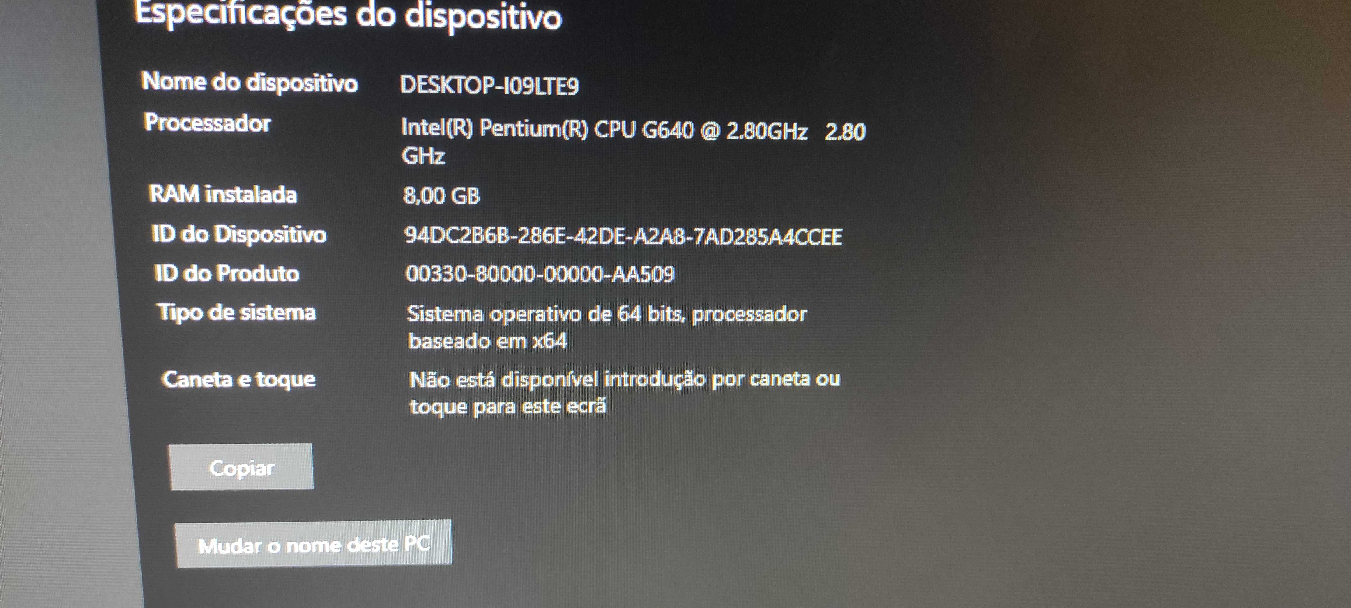 Computador Disco SSD 256gb e 8 GB RAM pouco uso, impecável.