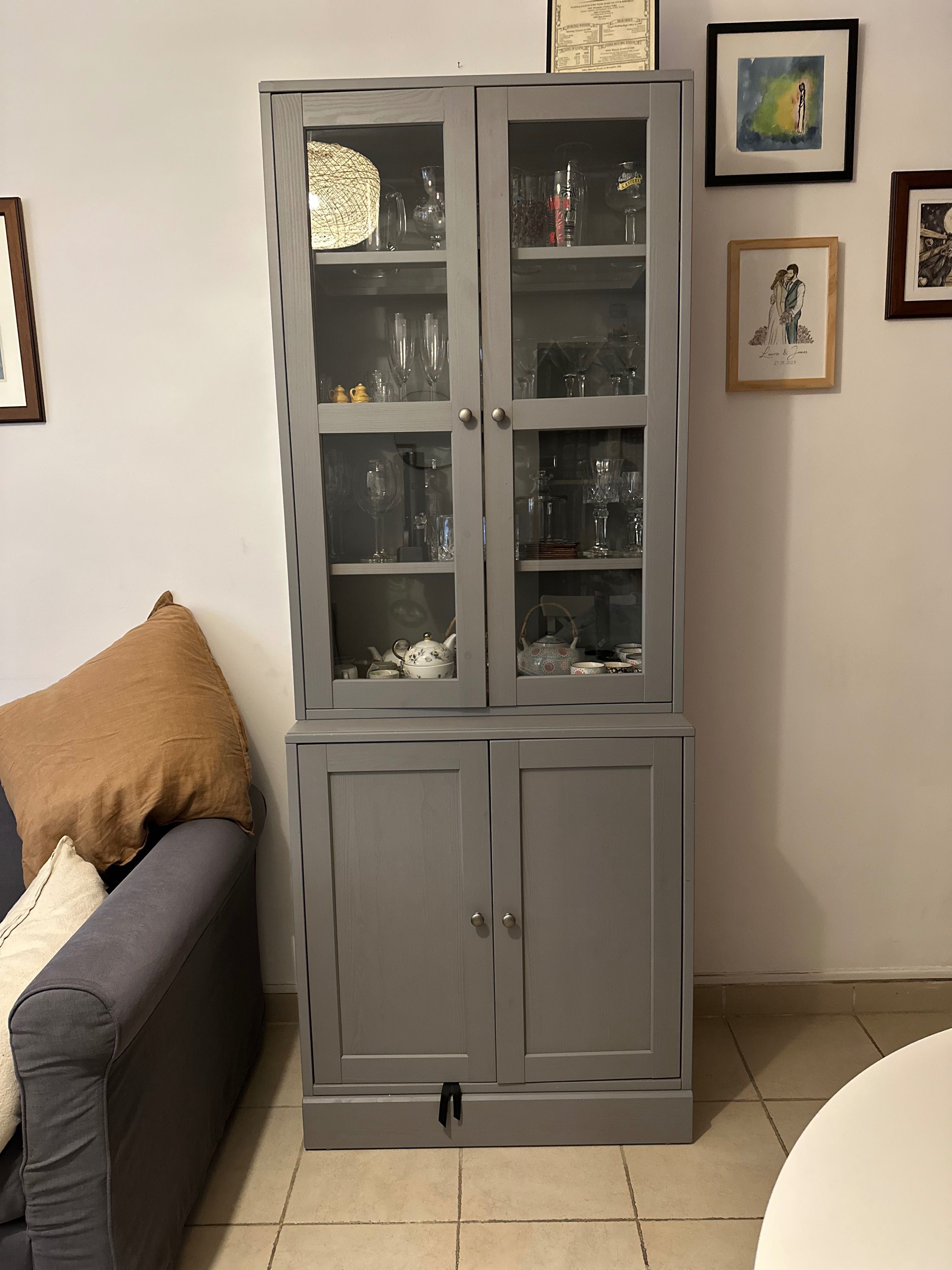 Glass grey cabinet