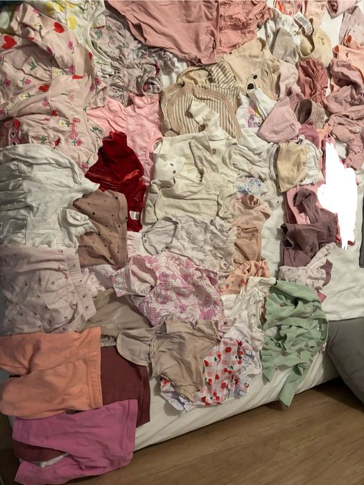 Paka zestaw ubrań noworodek niemowle dziewczynka