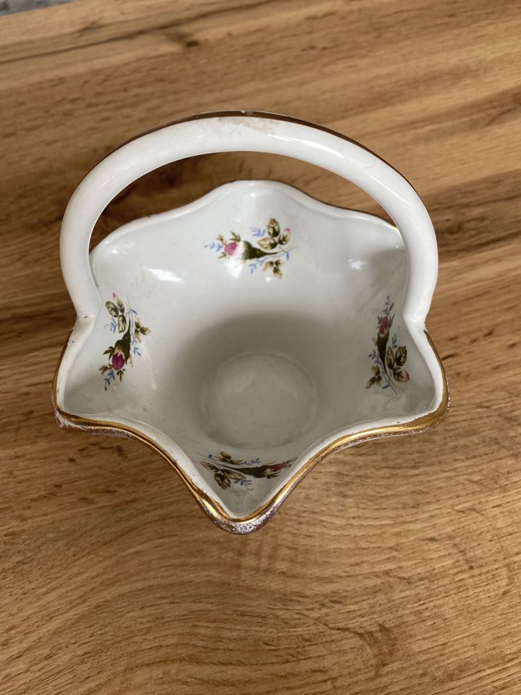 Koszyczek porcelana złota róża Chodzież