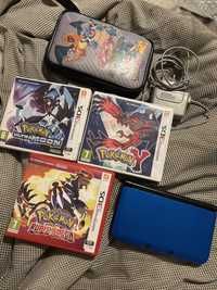 Nintendo 3DS XL e jogos Pokemon