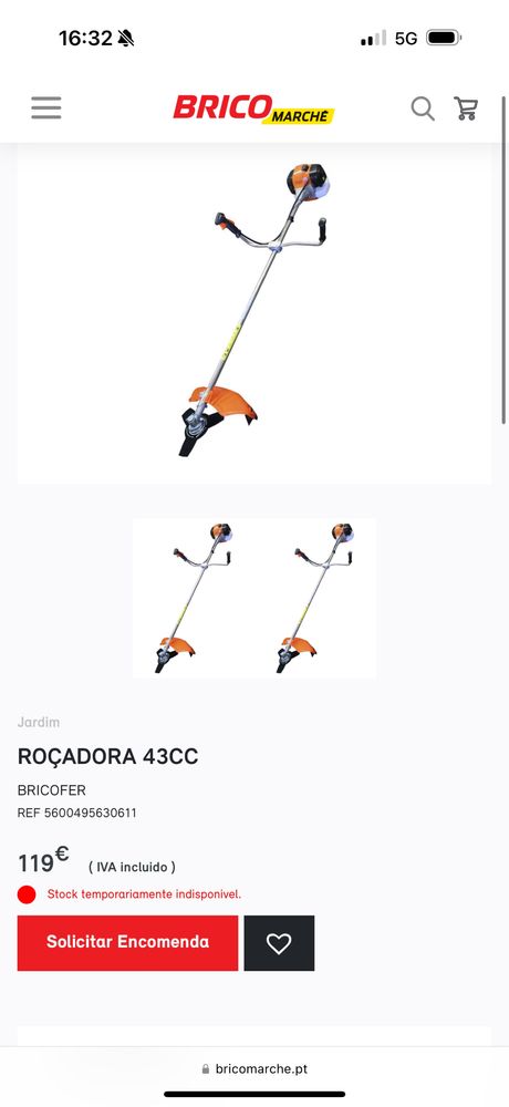 Roçadora 43cc nova, nunca usado