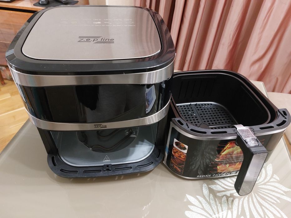 Аерогриль 12л 4200вт 2 ТЕНа / мультипіч / аерофритюрниця Zepline 216