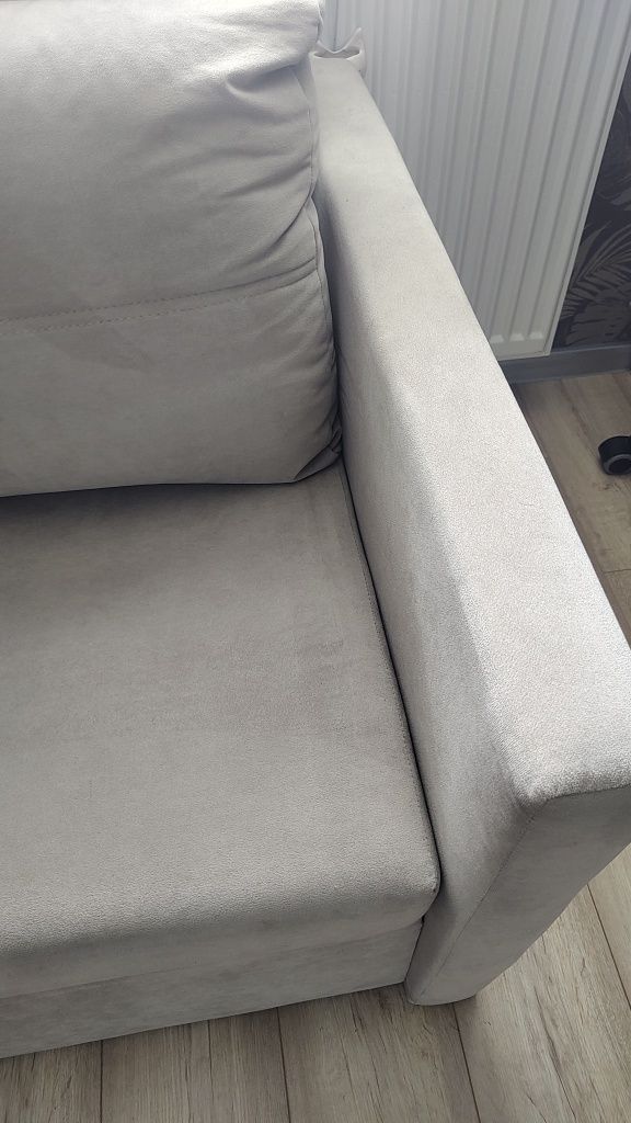 sofa jednoosobowa Bunio rozkładana z pojemnikiem szara