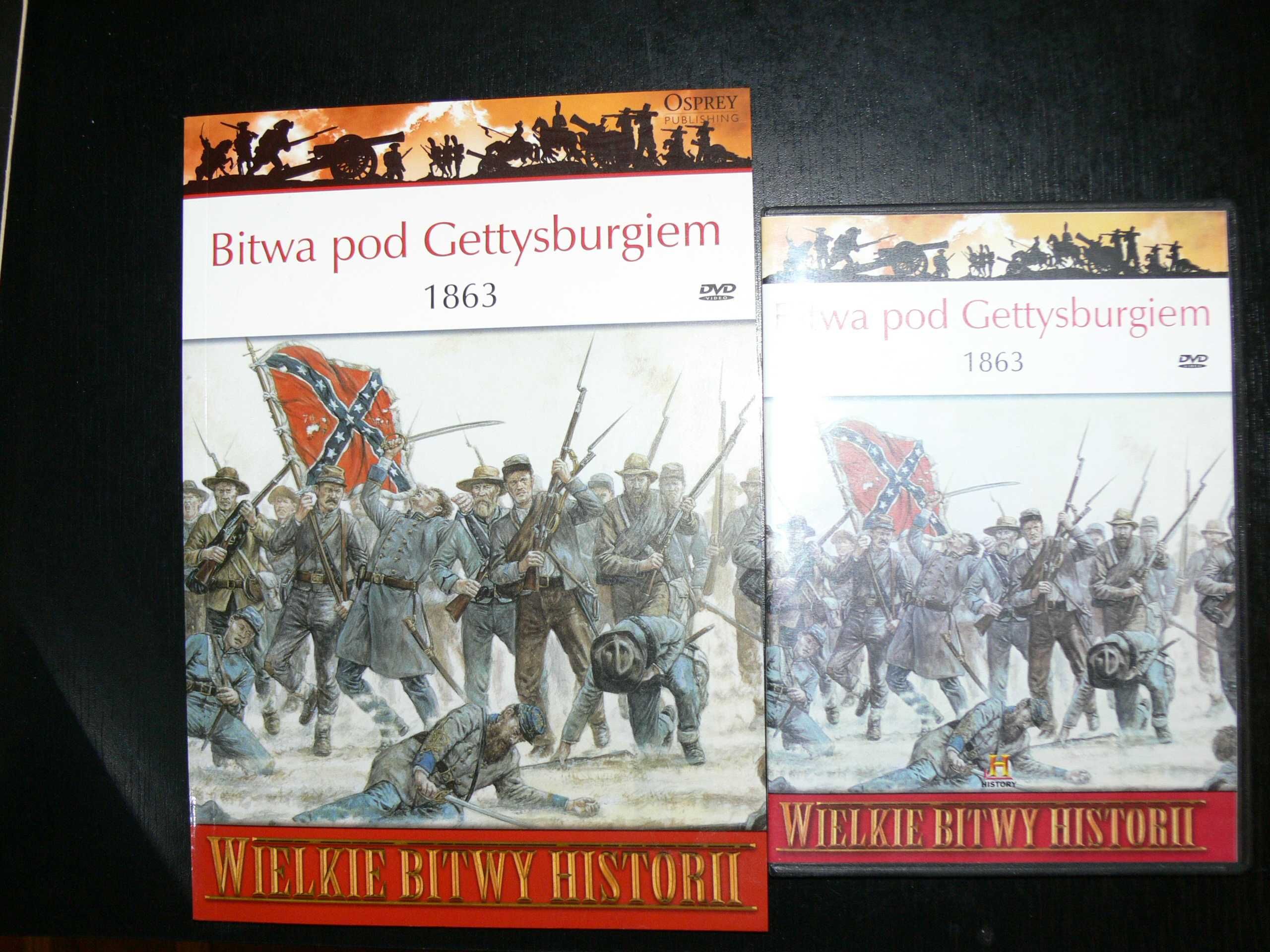 Wielkie Bitwy Historii Bitwa pod Gettysburgiem 1863 książka + Film DVD