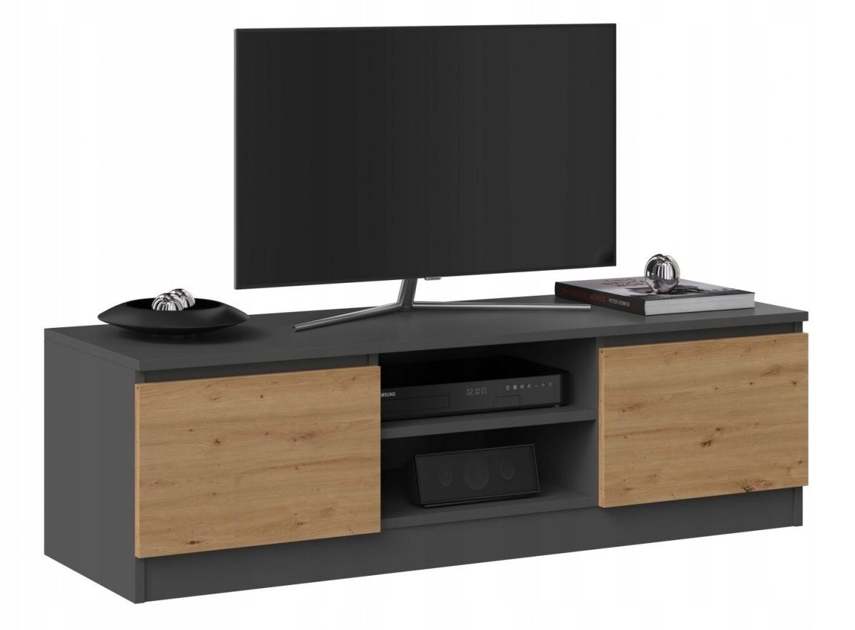 Nowa szafka RTV TopEshop 120CM stolik antracyt dąb artisan