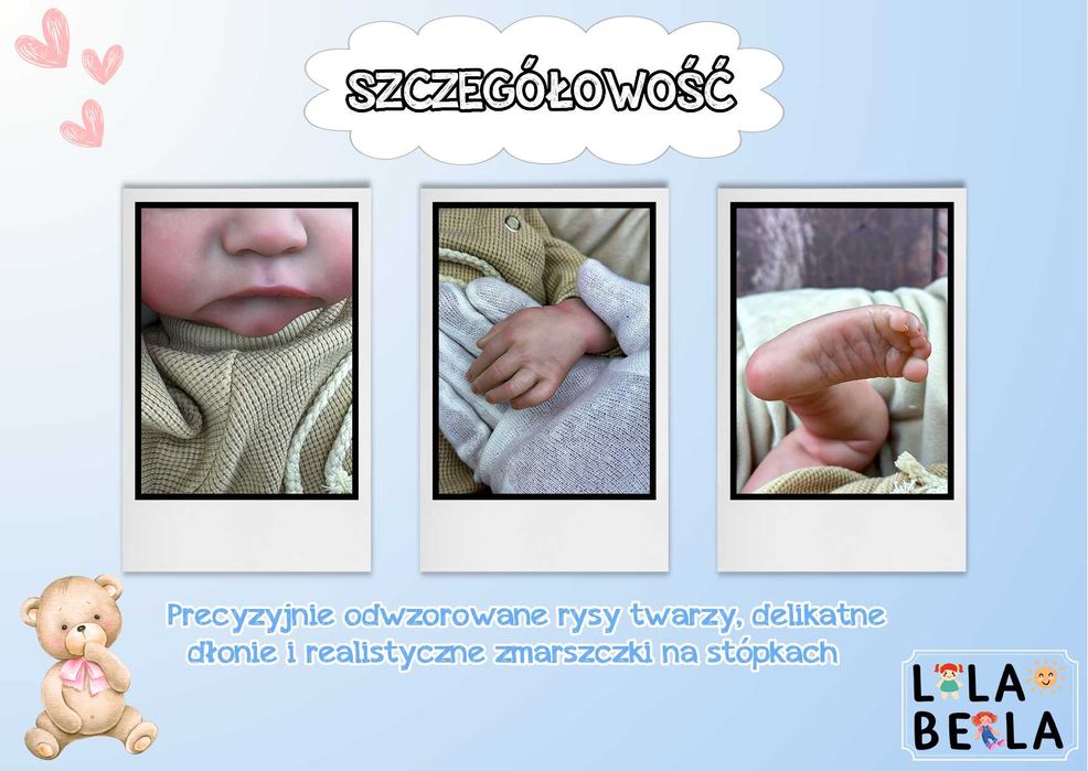 HIT ! Cudowne Dzieciątko Odrodzona Laleczka Typ Reborn Jak Prawdziwa