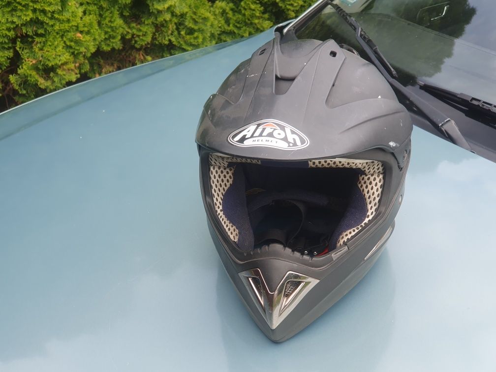 Kask motocyklowy Airoh S4 Black Matt kask cross do crossa helmet