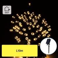 Girlanda, łańcuch solarny drobne kulki, biały ciepły, 10m, IP65