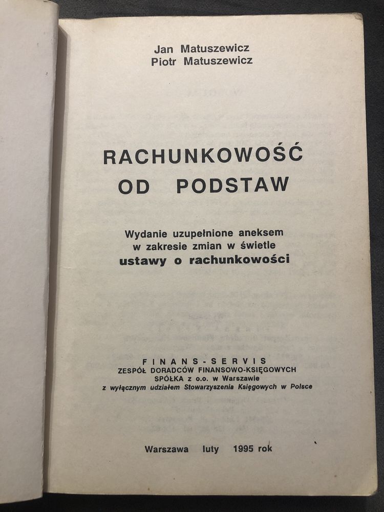 Rachunkowość od podstaw - Matuszewicz