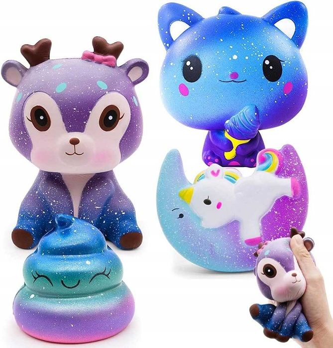 Squishi Gniotki antystresowe zestaw 4 sztuk