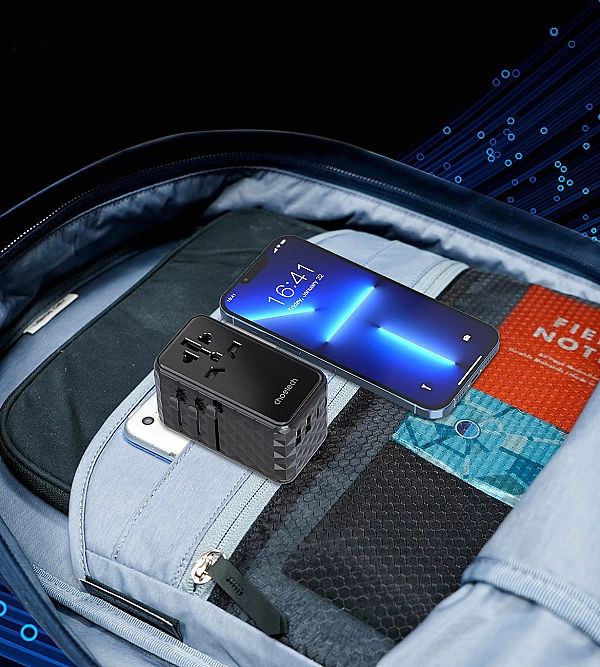 Adapter podróżny Choetech PD6028 EU / US / AUS / UK 2x USB-C 2x USB-A