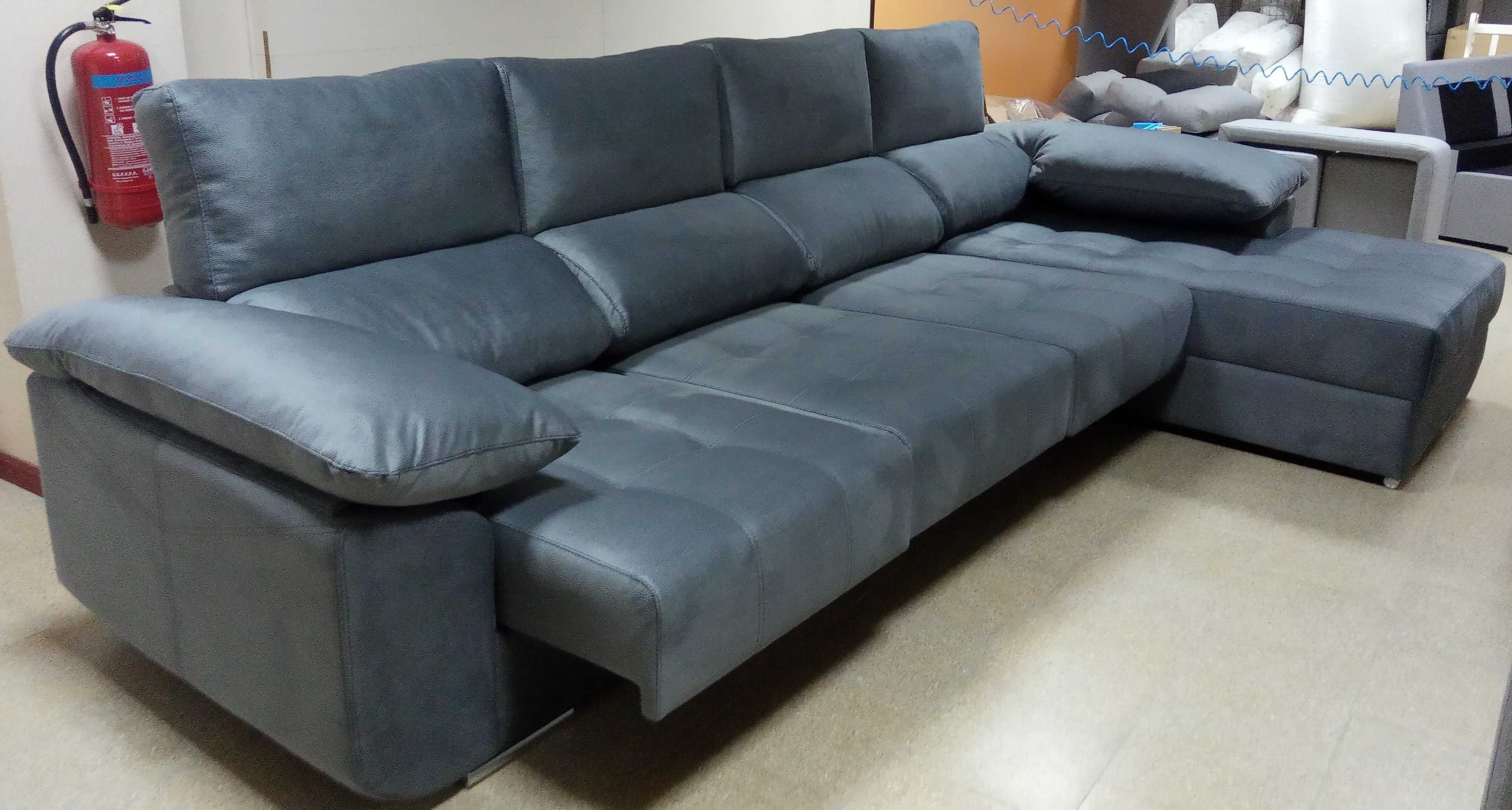 Sofá Chaise Long em Tecido Microfibra