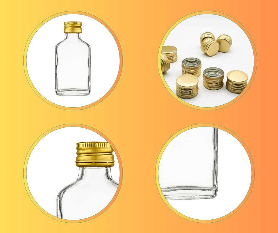 120x 100ml piersiowka + złote zakrętki