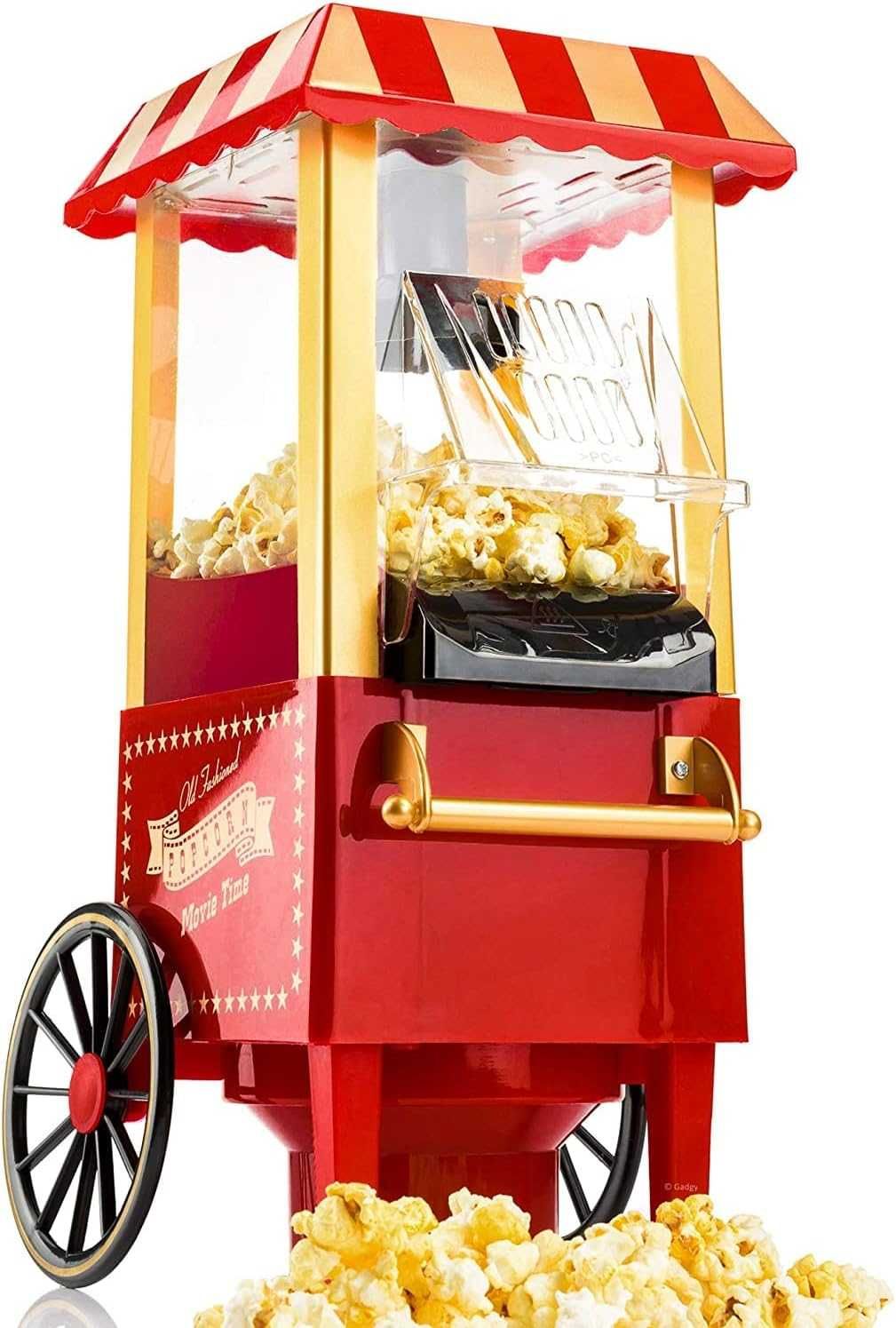 HIT Maszyna do popcornu w stylu retro BEZTŁUSZCZOWA gorące powietrze