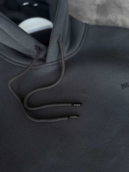 Худі Hugo Boss Premium на флісі з qr-кодом i57/HG102