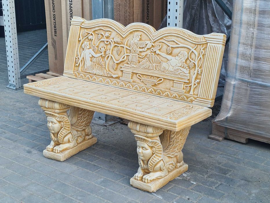 ławka ogrodowa egipska figura ogrodowa