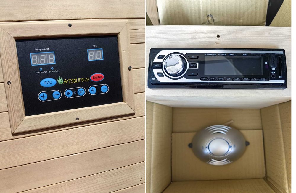 Sauna FIŃSKA + Sauna INFRARED 2w1 nowy piec 3kW zwykły prąd 2 Leżaki