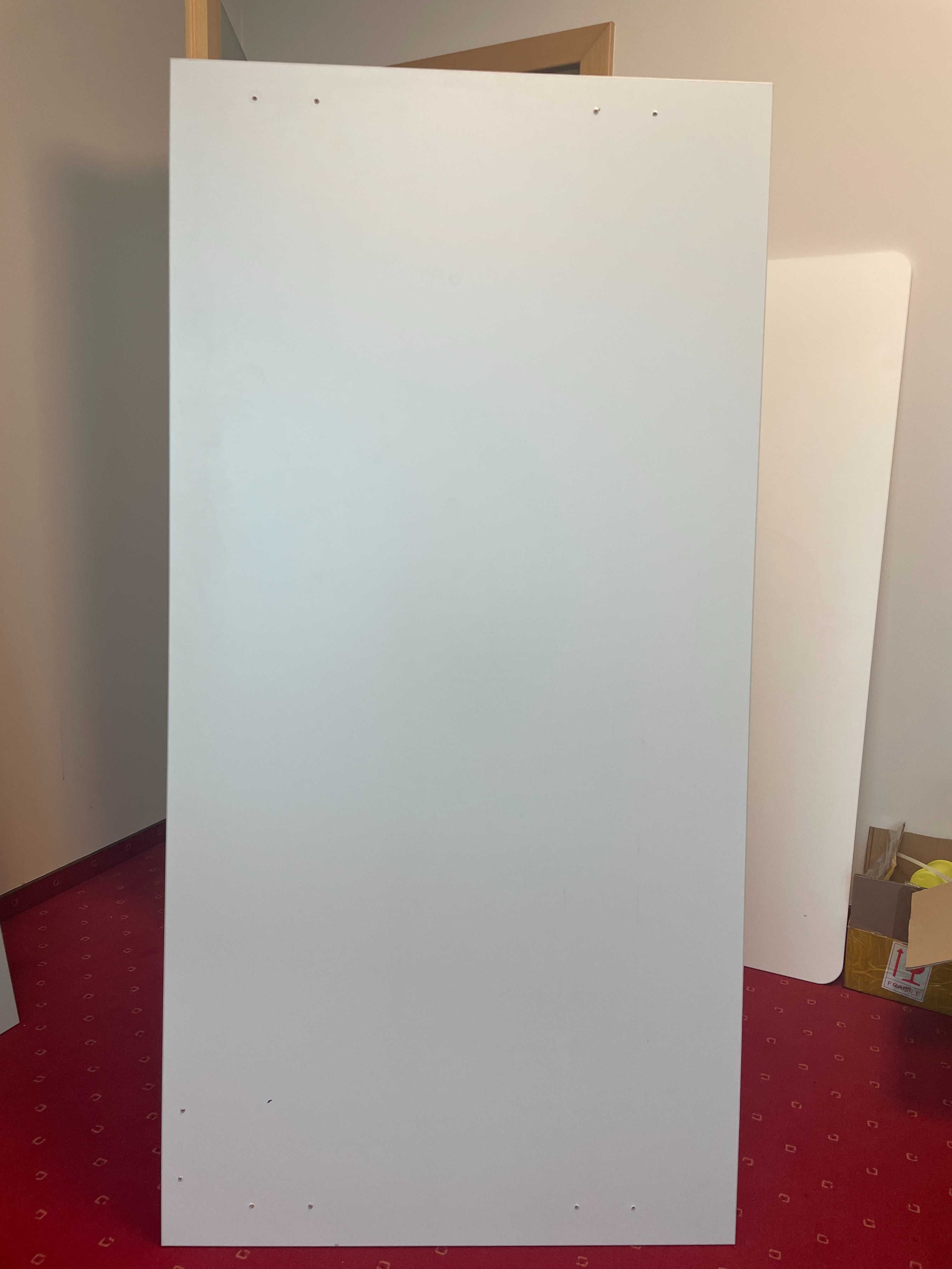 Blaty biurowe 160x80 cm - białe jak nowe