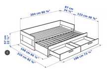 Cama dupla c/2 gav, 80x200 cm