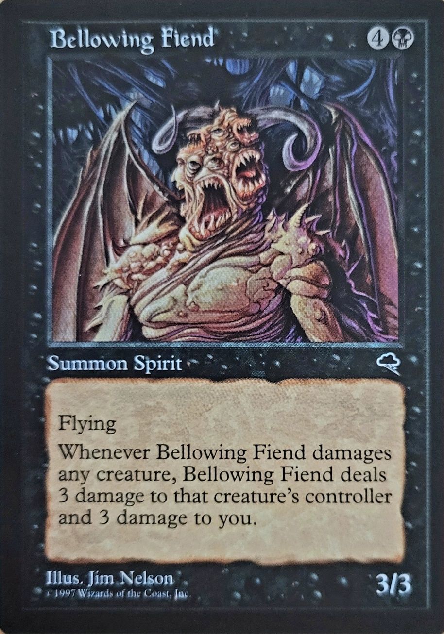 Magic the Gathering  - Bellowing Fiend  - Tempest Edition