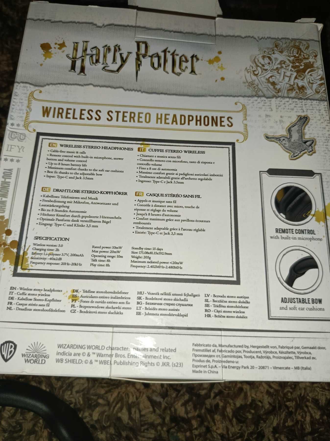Słuchawki HP Harry Potter bezprzewodowe BT EDYCJA LIMITOWANA miktofon