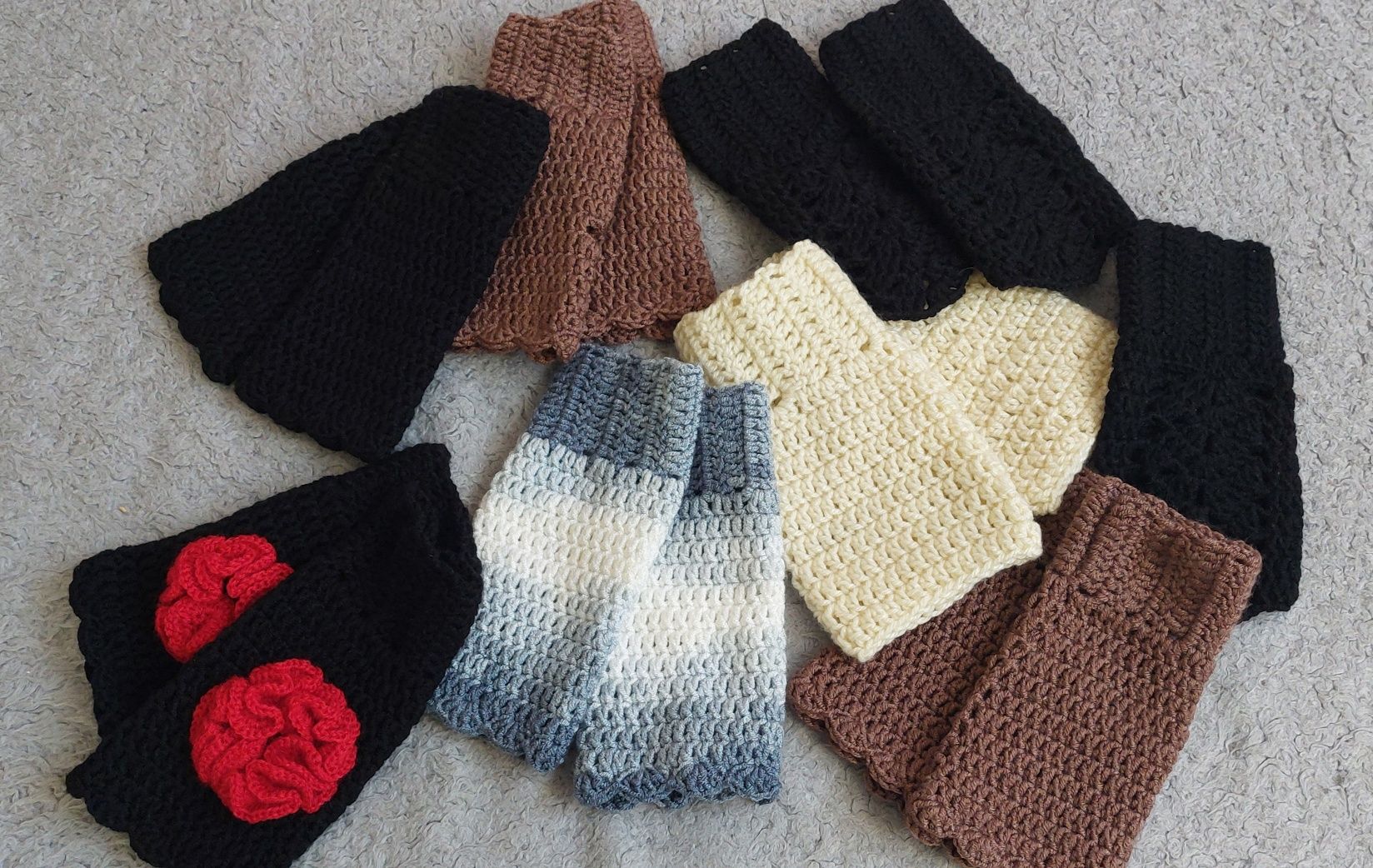 Rękawiczki MITENKI, różne kolory, handmade