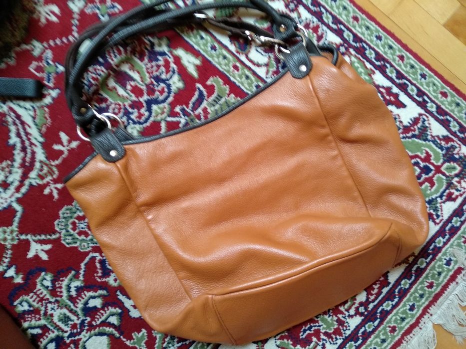 Torba shopper skóra naturalna