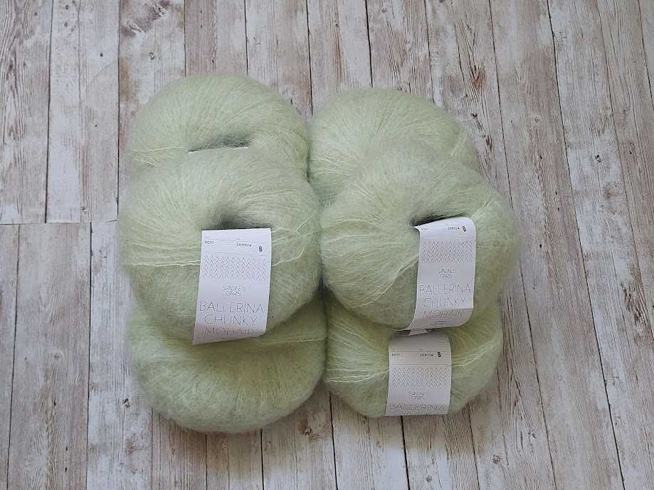 Włóczka Sandnes Garn Ballerina Chunky Mohair 6 szt jasna pistacja 9011