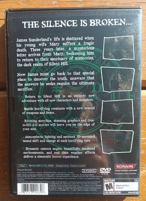 Puste pudełko do gry Silent Hill 2. BEZ PŁYTY I KSIĄŻECZKI.