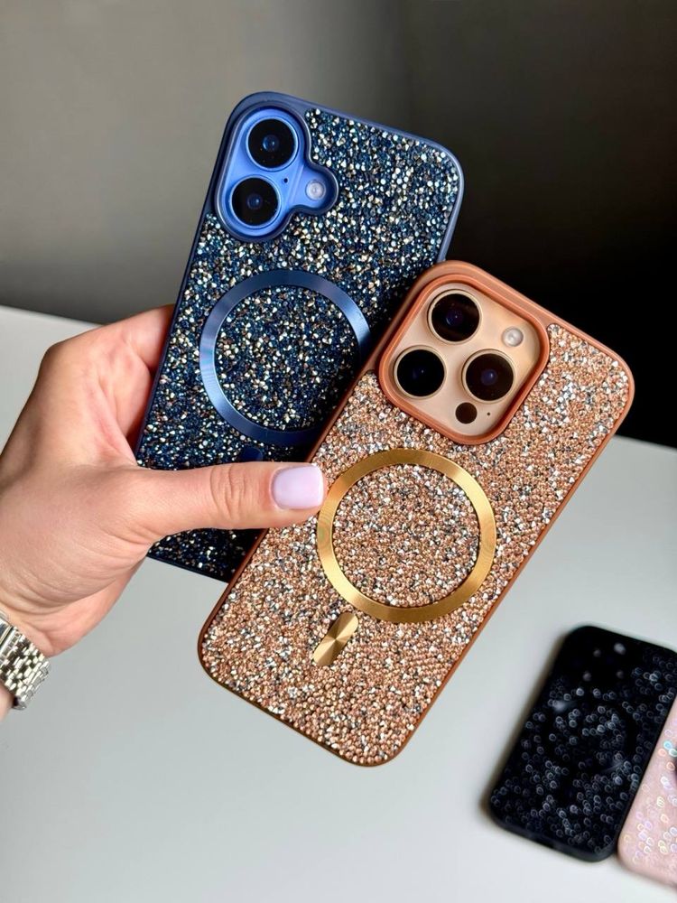 Чохол Swarovski на iphone 11/12/13/14/15/16 pro max MagSafe