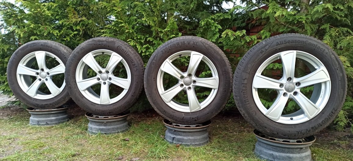 Felgi Audi Q5 8Jx18 ET39 5x112 Opony Całoroczne 235/60R18