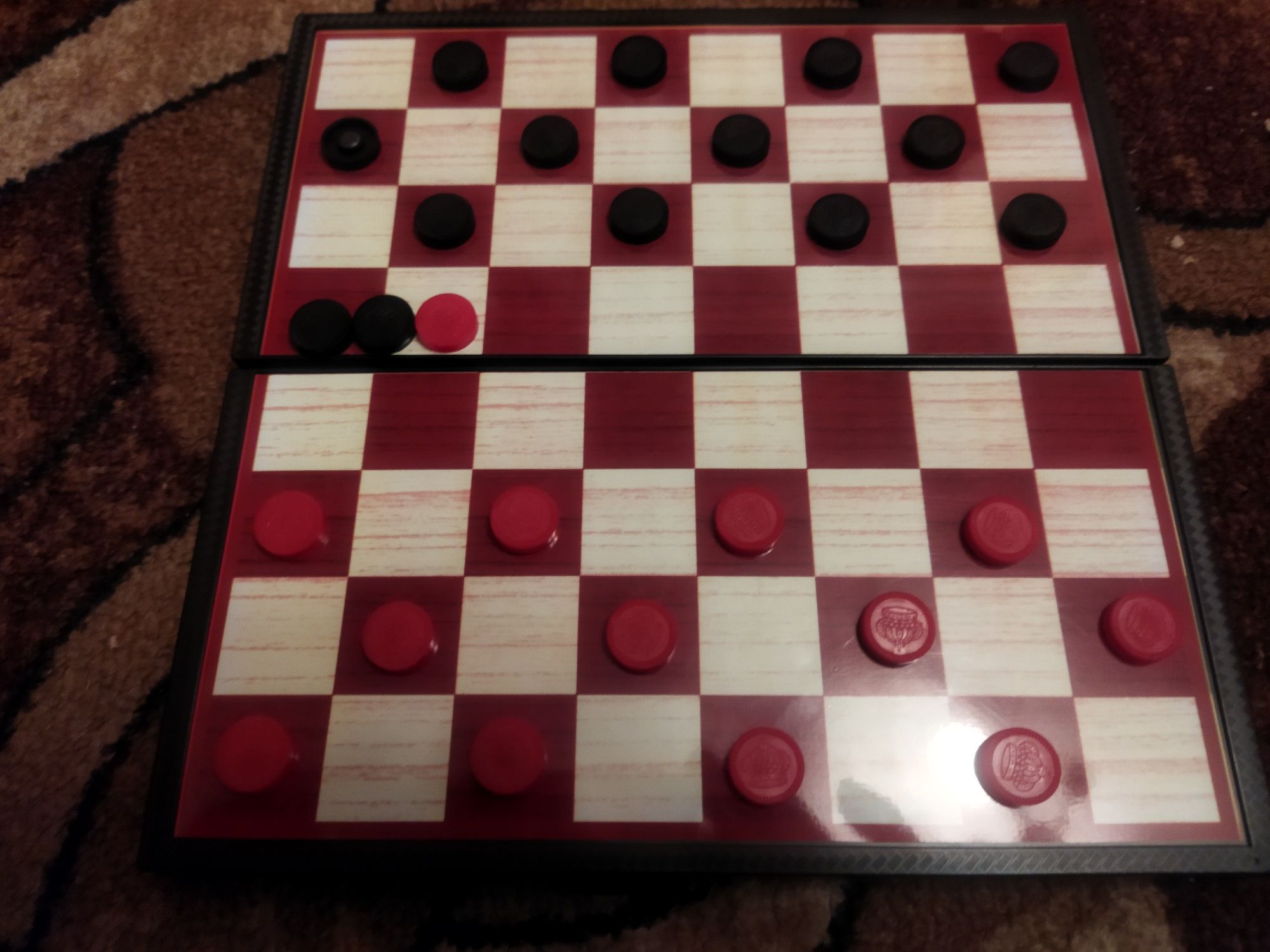Набор 4х игр магнитный ( дорожный ) Шахматы шашки домино нарды