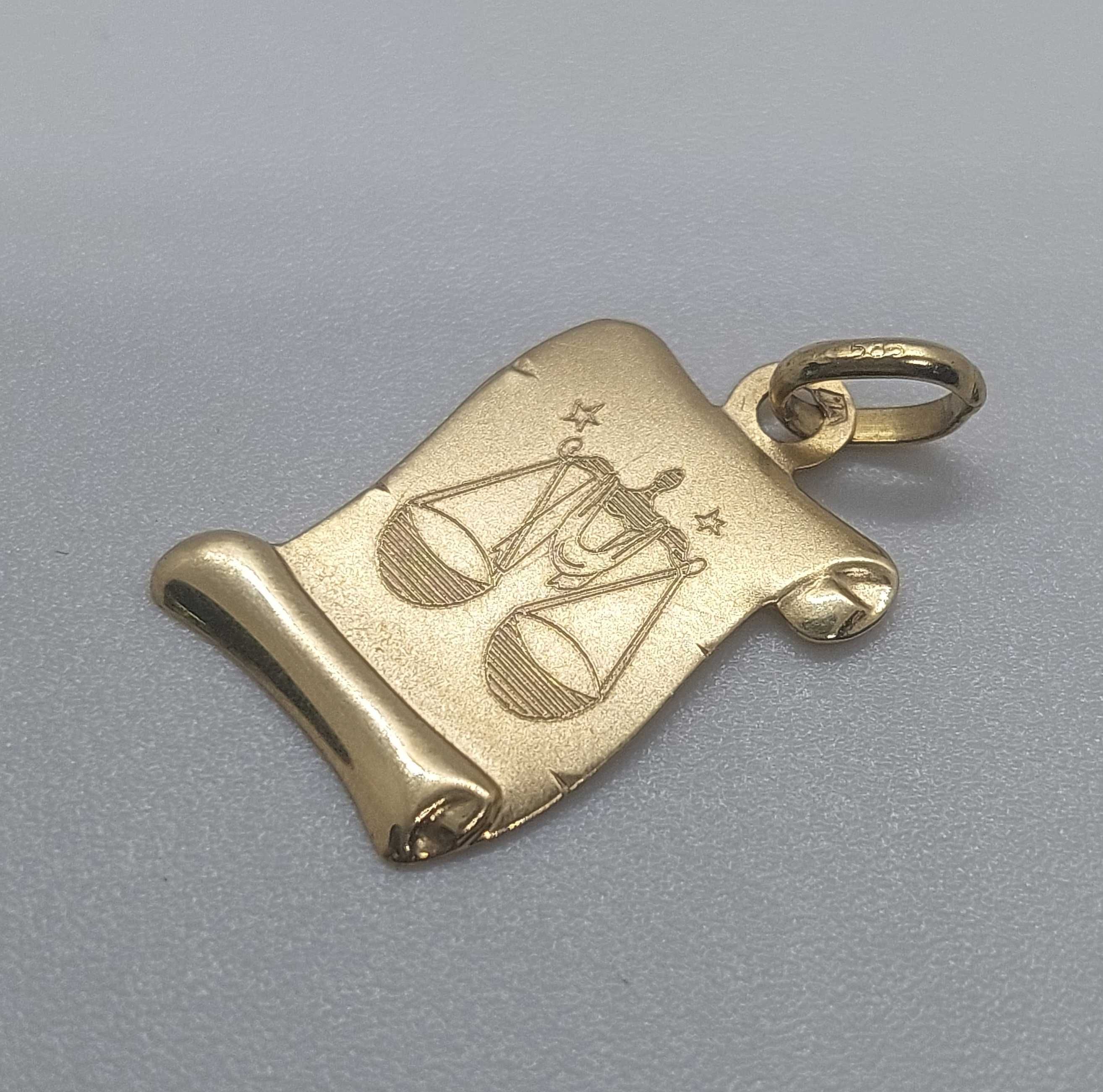 Zawieszka złota waga Znak zodiaku 0,89g 585 / Nowy Lombard / Cz-wa