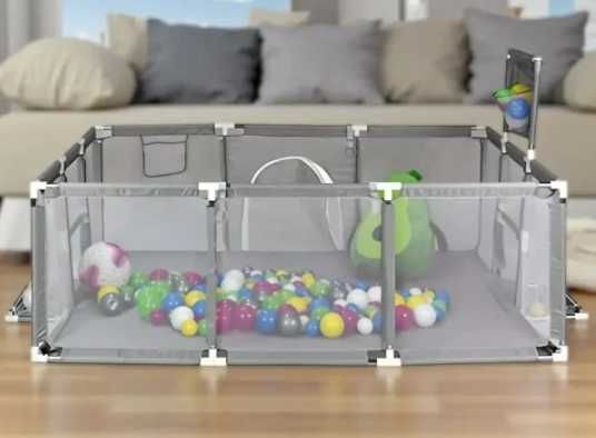 Дитячий манеж з сітчастими стінками,  180х120х62см