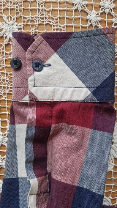 Koszula męska Bolf w kratkę z długimi rękawami