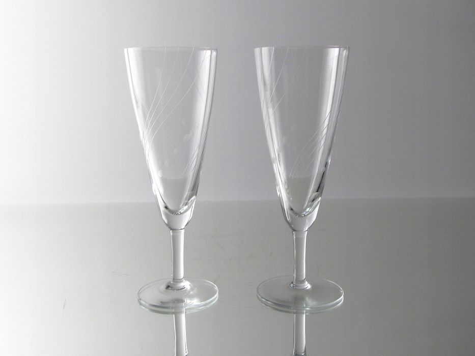 1950 kryształowe szampanówki kieliszki dla pary