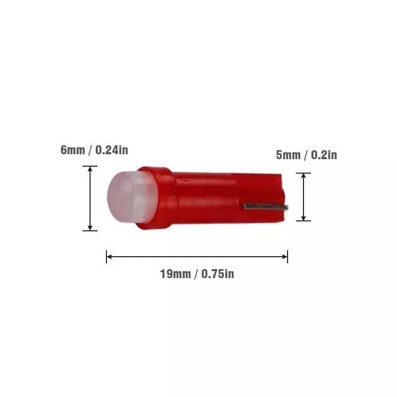 Лампочки Цоколь Т5 12V LED Торпеда 10 Штук