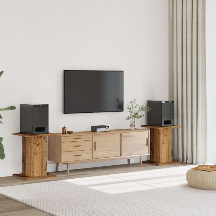 Podstawki Pod Głośniki, 2 Szt., Stare Drewno, 30X30X60 Cm